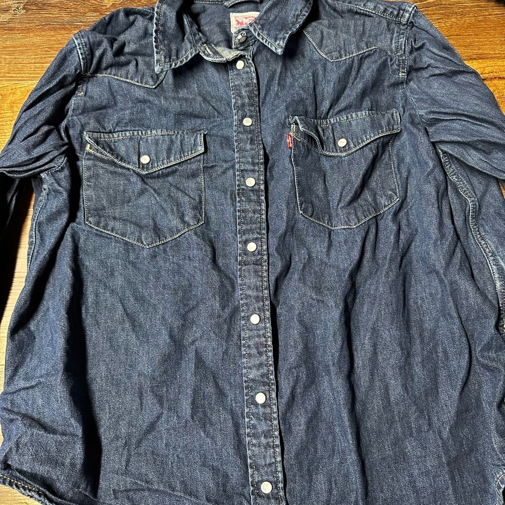 Levi's Dark Blue Denim Shirt